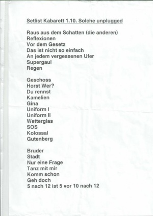 Das erste Konzert